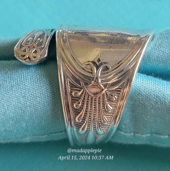 1867 Tiffany & Company/ John Polhamus Spoon Ring in Sterling Silver Luxury #50 - Picture 3 of 17